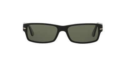 Persol PO2747S Rectangular Sunglasses Black/Green Polarized 57 Millimeters  713132134924|