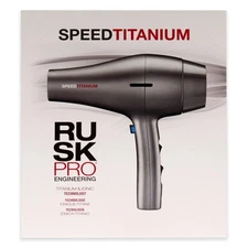 RUSK PRO Speed Titanium Hair Dryer, Ionic Generator Eliminates Frizz, Diffuser
