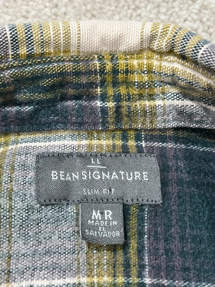 LL Bean Shirt Mens Medium Slim Archive Chamois Signature Outdoor Hiking Button - Image 4 of 4