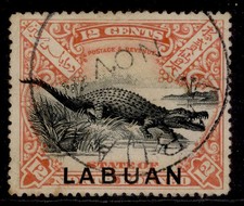 NORTH BORNEO - Labuan QV SG95a, 12c vermilion, USED. Cat &pound;65. CDS