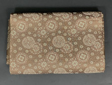 Vintage Japanese Nagoya Obi Belt Brown Floral Pattern