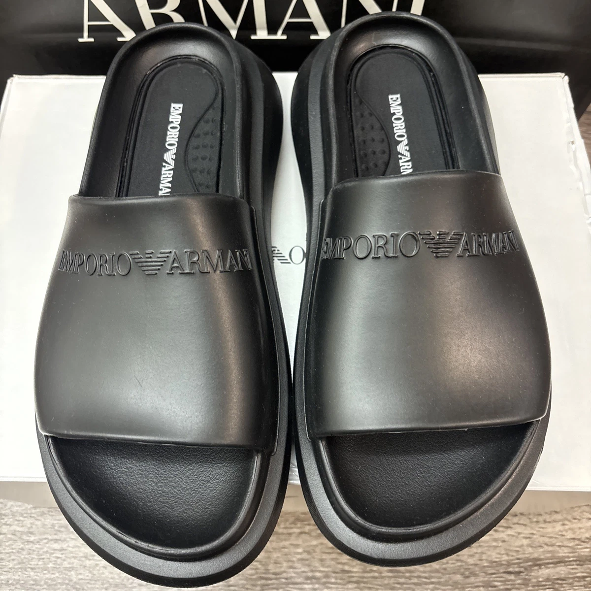 Emporio Armani Black Sandals for Men for sale | eBay