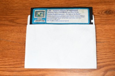 Vintage 1990 Hugo s House of Horrors PC DOS Game 5.25 Floppy Disk
