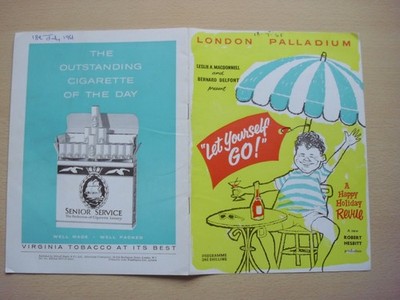 Programm London Palladium Theatre Variety Show Let Yourself Go 18.7.1961