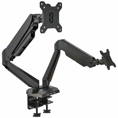 Dual Monitorarm Gasdruckdämpfe Drehbar VESA 75x75 100x100 Schwarz USB