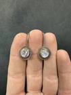 4.3g Vintage Sterling Silver 925 Moonstone Drop Earrings Jewelry lot O