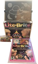 Vintage Lite-Brite Milton Bradley W/Box Pegs  Beauty Beast Refill UNTESTED