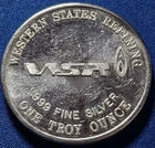 A Rare 1oz .999 Fine Silver Round Western States Refining WSR Eagle