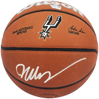 battle cat gumbo roots サイン入り‼︎ Victor Wembanyama Signed Composite Leather Spurs Logo Basketball