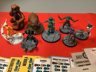 MCP Marvel Crisis Protocol miniatures Lot 4 PAINTED Inhumans Guardians Galaxy