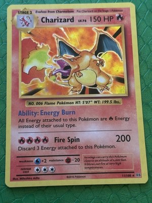 Charizard (11/108) XY Evolutions Holo Pokemon Karte - NM