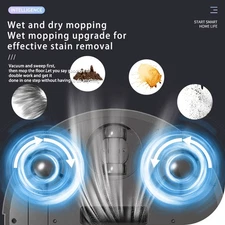 Advanced Suction Robotic Vacuum with Smart Navigation and Washable Mop Cloth