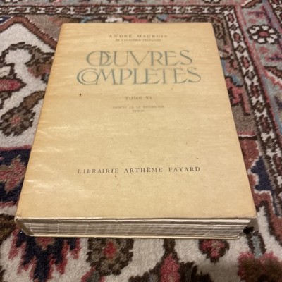 ANDRÉ MAUROIS ASPEKTE DER BIOGRAPHIE VON BYRON Sur VÉLIN FAYARD 1951 SCHÖNER ZUSTAND!