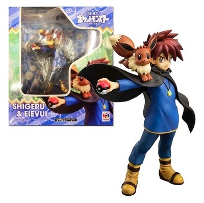 RARE G.E.M. POCKET MONSTERS Pokémon SHIGERU Gary Oak & EIEVUI Eevee Figure