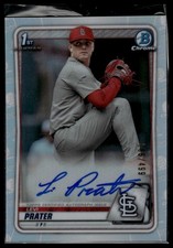 2020 Bowman Draft #CDA-LP Levi Prater Chrome Draft  Auto Refractor #/499