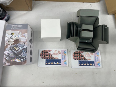Überraschungs-Geschenkebox 2er-Set in Creme und Grau