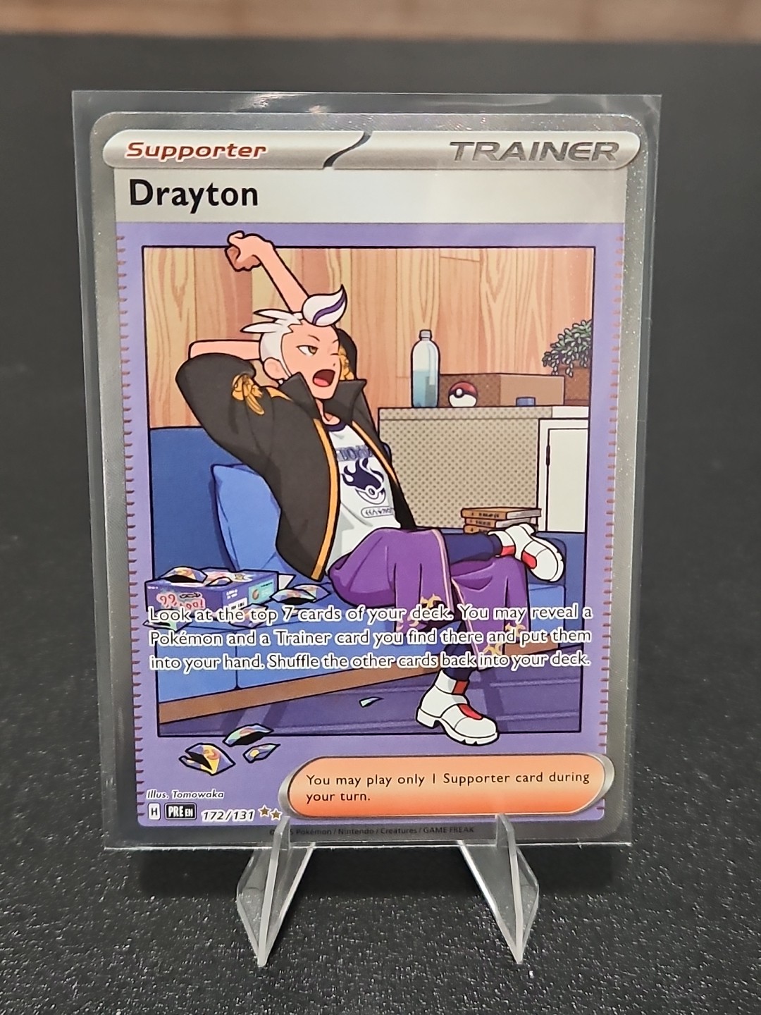 Pokemon Prismatic Evolutions - 172/131 Drayton - Special Illustration Rare - NM