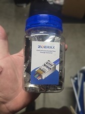 100-Pack Cat 6A RJ45 Pass Through Connector, Cat 6 RJ45 Connector Wire OD 1.2...