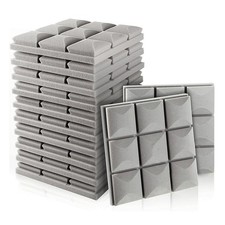 12 Stk. Schalldämmplatten, Graue Polyurethan-Akustikplatten, Hohe Dichte Y3V8