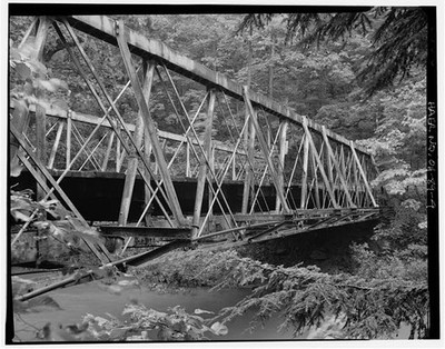 4. PERSPECTIVE VIEW FROM THE WEST - Falling Rock Camp Bridge, Spanning Rocky