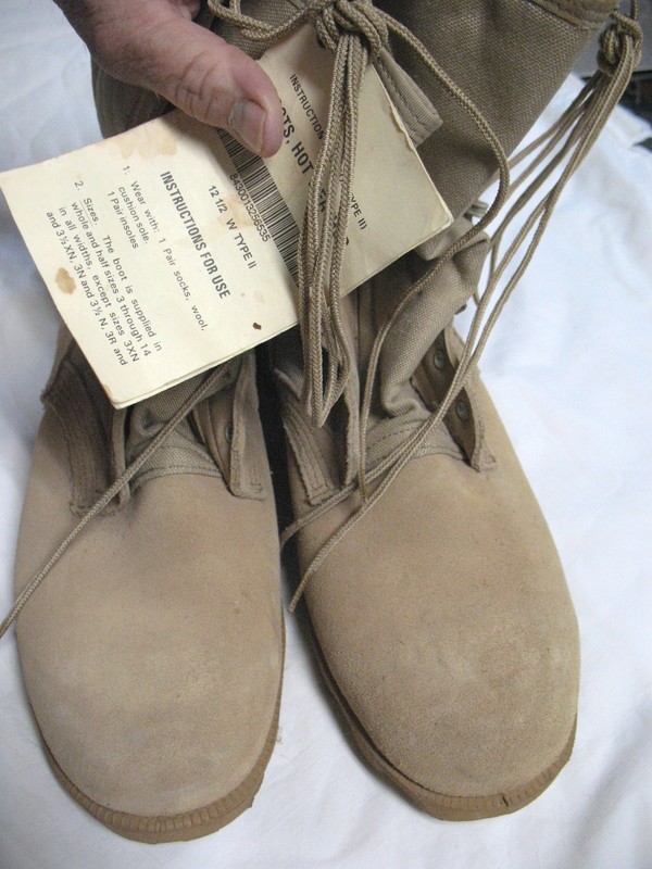 W@W! Wellco Desert Combat Boots Tan Suede Leather Cordura Uppers 12-1/2W  Panama