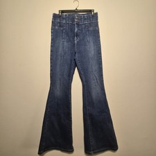 We The Free Hippie Indie 70s Theme TALL High Waist Disco Retro Bell Bottom Jeans