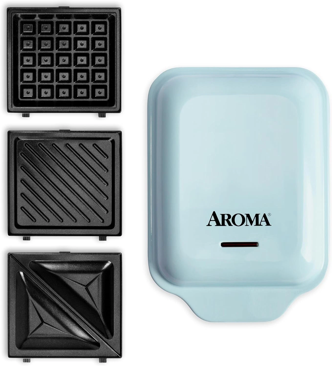 3-In-1 Panini Press, Sandwich Grill, and Waffle Maker with Removable Ceramic