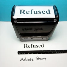 Refused Rubber Stamp Black Ink Self Inking Ideal 4913