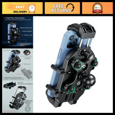1" Ball Phone Mount Holder with Vibration Dampener, Secure Lock for RAM Mounts,