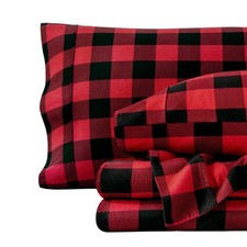 Bare Home Flannel Sheet Set Prints, 100 Cotton, Velvety Soft, Heavyweight - Chr