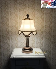 1/12 Dollhouse Miniature Table Lamp LED Light Lamp Battery Use Decoration