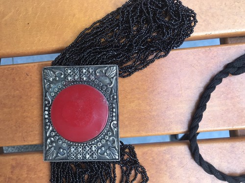 Gürtel Bindegürtel Perlen Metallelemente Ibiza Boho Vintage Orient Tribal Indien - Bild 5 von 11