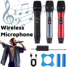 Professional UHF Wireless Handheld Microphone system w/Adapter Receiver Karaoke