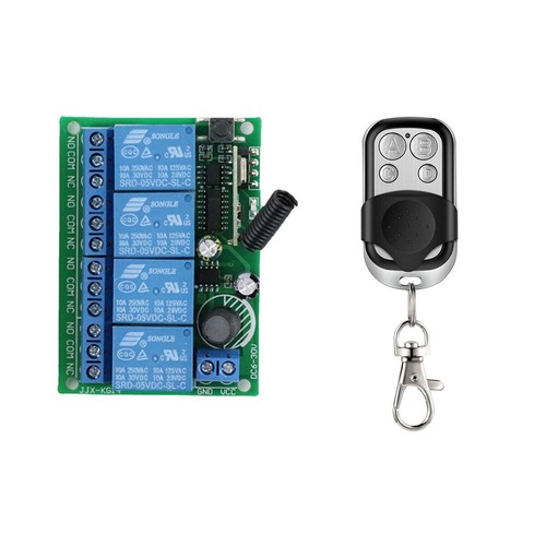 12V 24V 4 Kanal Lichtschalter Funkschalter Relais Empfänger+433Mhz Fernbedienung - Bild 8 von 13