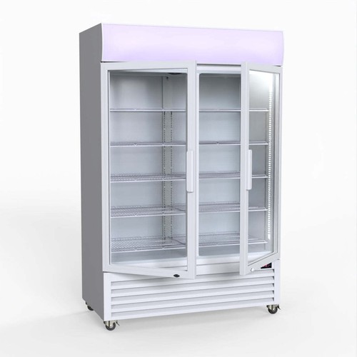 Thermaster 1200L Large Two Glass Door Colourbond Upright Drink Fridge - Comm... - Picture 11 of 12