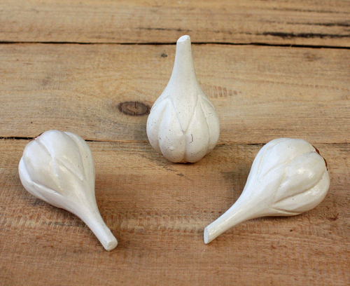 Deko Knoblauch 3er SET künstliche Knoblauchzehe Holz Dekoknoblauch Holzknoblauch - Bild 1 von 4