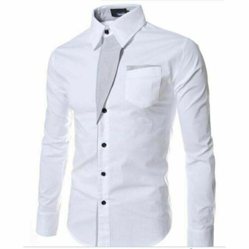 Men's Shirt Casual Business Dress Shirts Long Sleeve Slim Fit Tops Luxury Formal - Picture 16 of 30