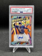2024 Topps Chrome Update Curtis Mead All-Etch Rookie Rush Auto Orange /25 PSA 10