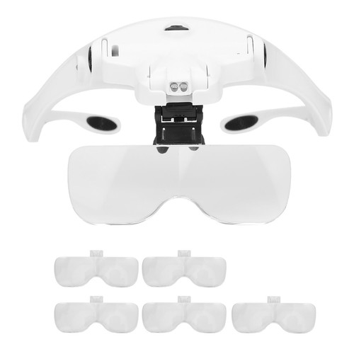 Lupa de montaje en cabeza recargable con luz LED Lupa de diadema - Imagen 4 de 7