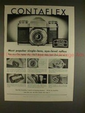 1956 Zeiss Ikon Contaflex Camera Ad - Most Popular 