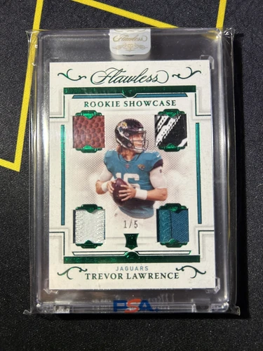 2021 Panini Flawless Trevor Lawrence Rookie Showcase /5 Emerald Sealed #RS1