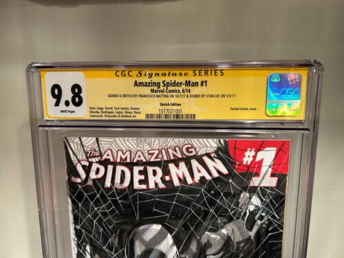Amazing Spider-Man #1 (2014) CGC SS 9.8 Stan Lee & Painted by Francesco Mattina! - 第 2/3 張圖片