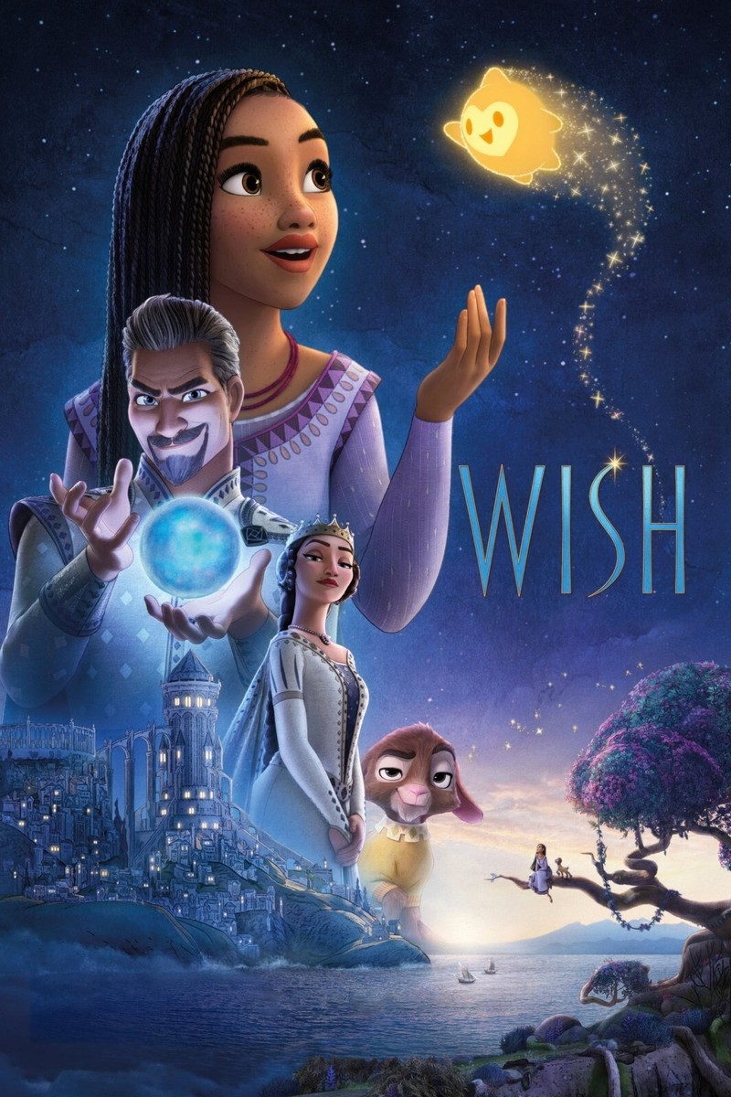 2023 Disney Wish Movie Poster 11X17 Ariana Debose Chris Pine Asha