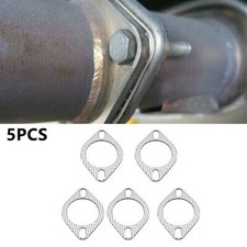Car 2 Bolt High Temp Exhaust Gasket Flange 2.5in Cylinder Head Gasket Kit 5Pack