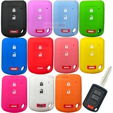 Fit Mitsubishi Outlander Mirage G4 3 Button Remote Key Fob Silicone Case Cover