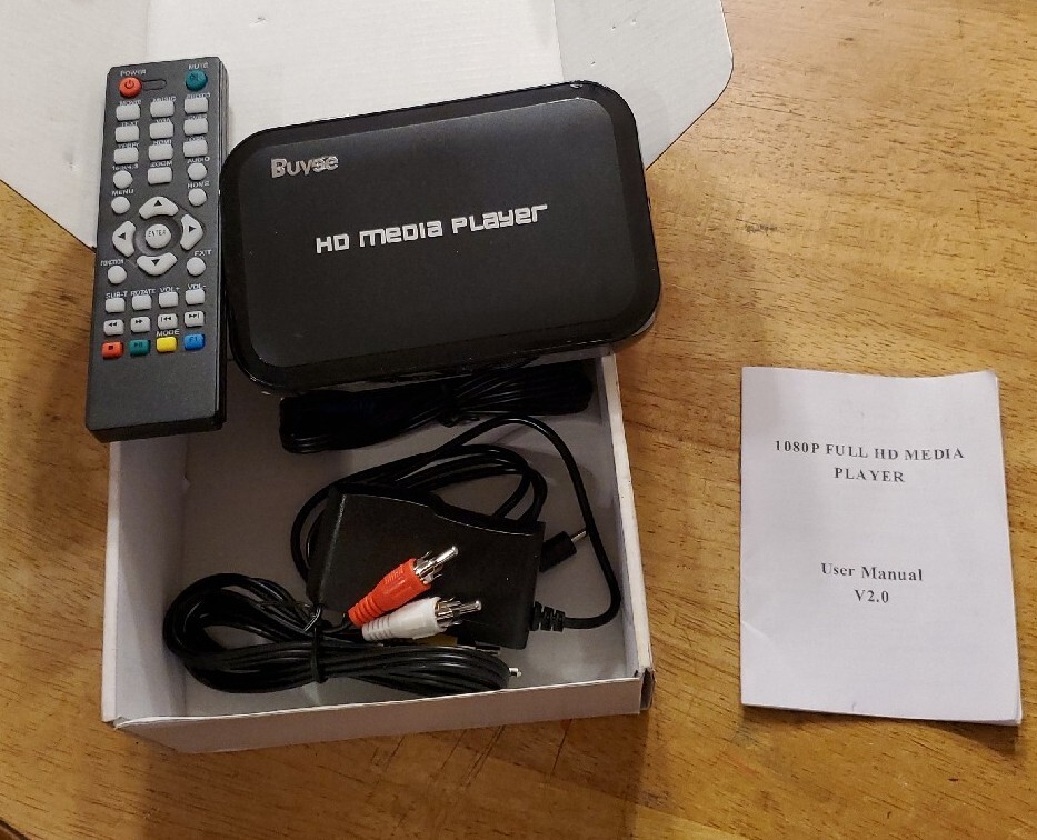 Buyee Portable HD for 1080P Resolution Multi Media Player 3 Outputs Hdmi, Vga...