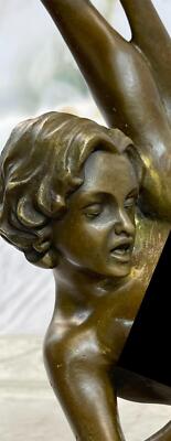BRONZE EROTIC SCULPTURE NUDE ART SEX STATUE SIGNED DECO FIGURINE ...
