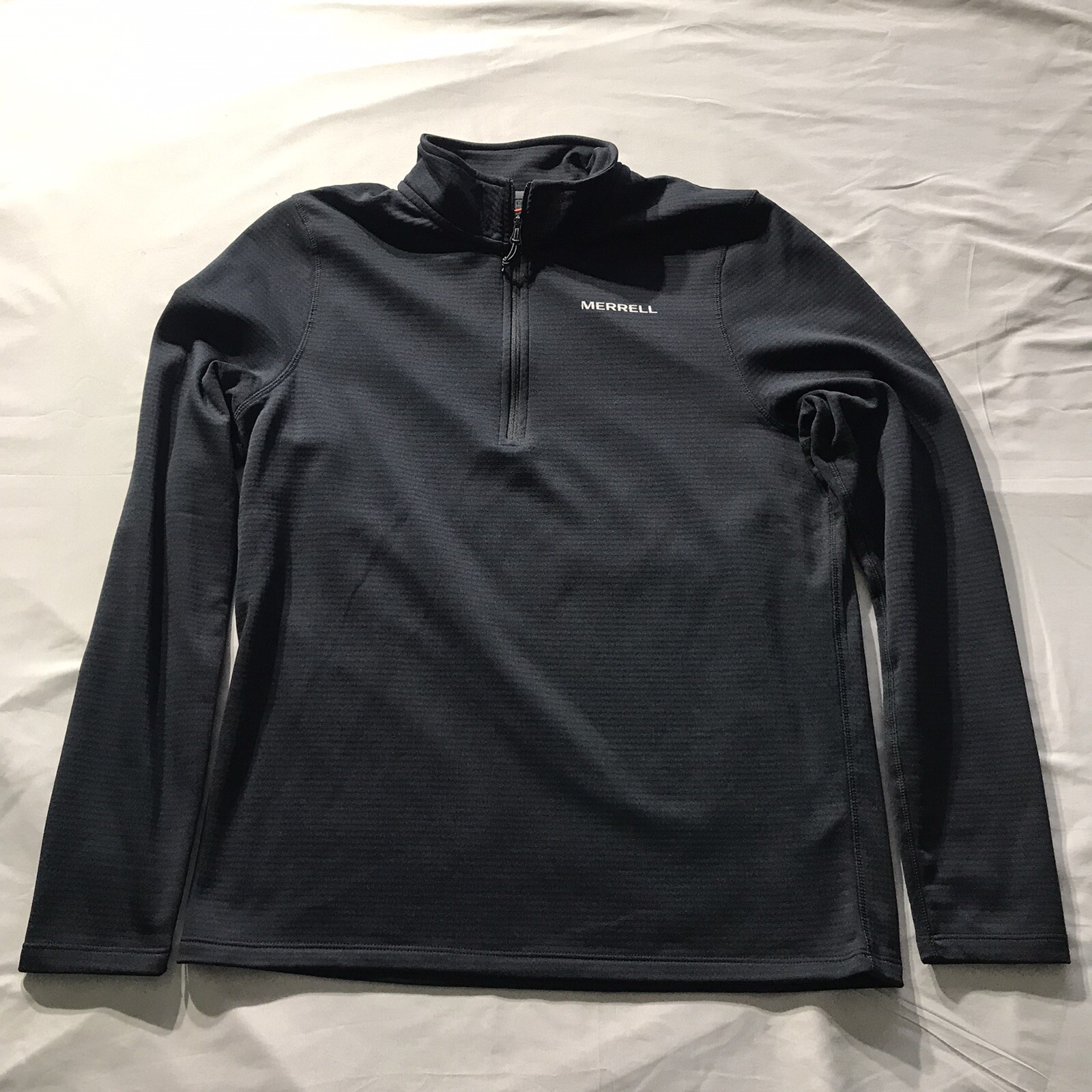 Merrell Men's S 1/4 Zip Pullover Long Sleeve Activewear Running Black