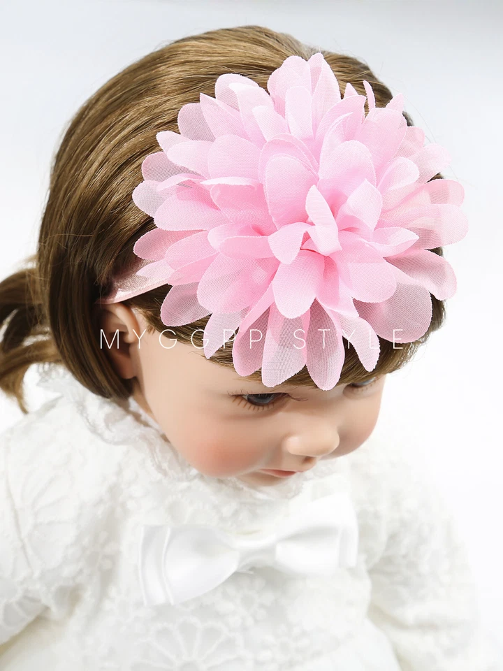 Recién Nacido Bebé Niña Cochecito Zapatos Conjunto Infantil Boda Fiesta Cabello Diadema Set 0-18M Foto 2 de 4