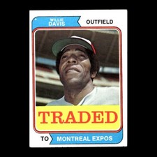 Willie Davis 1974 Topps Traded Montreal Expos #165T Nice! 1